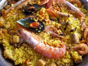 Paella tradicional de marisco