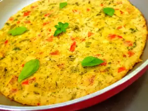 Frittata cu ardei si condimente aromate