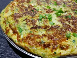 Frittata met courgette en spinazie