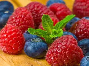 raspberries and berries