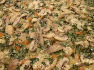 Oven-Baked Mushrooms with Rice and Carrots