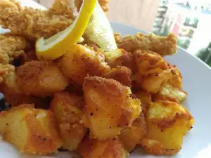 Patatas rápidas y crujientes con cerveza