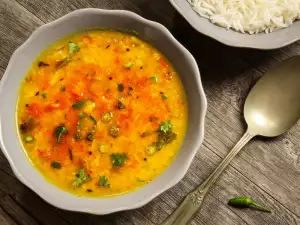 Lentil Dal with Almonds