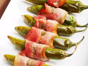 Chili Peppers Wrapped in Bacon