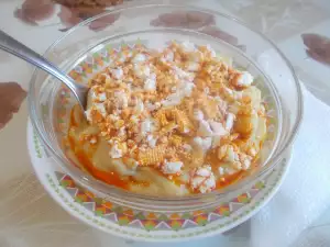 Качамак с яйцом и брынзой