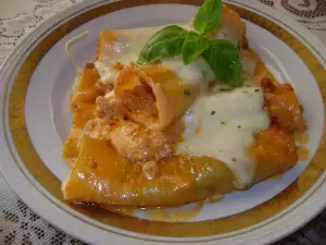 Cannelloni with Mince and Basil Mozzarella