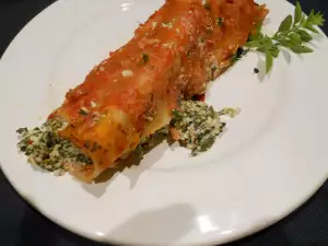 Gefüllte Cannelloni mit Ricotta und Babyspinat