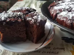 Brownie Cake with a Glaze