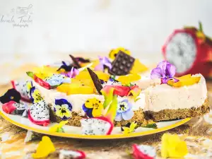 No-Bake Flower Garden Keto Cheesecake