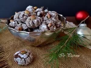 Kerstkoekjes met cacao en amandel