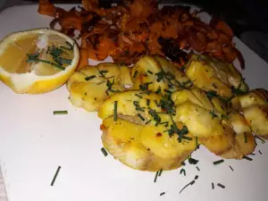 Shark Cutlet in Olive Oil with Sweet Potato Chips