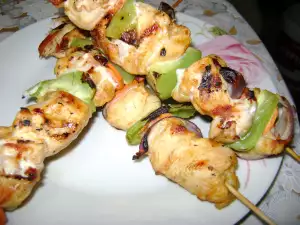 Brochetas de pollo muy tiernas