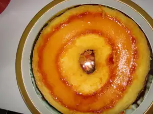 Creme Caramel with Croissants and Bananas