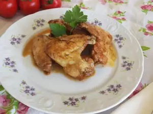 Tasty Chicken Wings with Soy Sauce, Ketchup and Honey