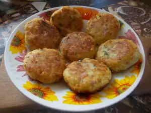 Potato Patties with Ham and Cheese