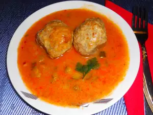 Village-Style Fried Meatball with Tomato Sauce