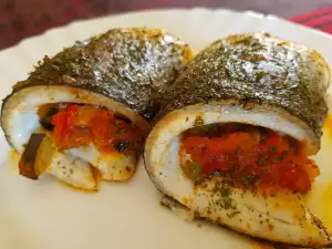 Sea Bass Rolls with Vegetable Filling