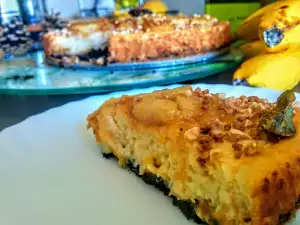 Tarta de queso ligera de plátano