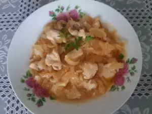 Луковое рагу с курицей