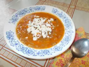 Zwiebelsuppe mit Buchweizen