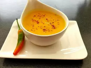 Kürbiscremesuppe mit Ingwer