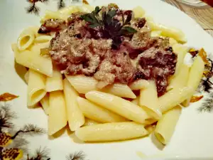 Makkaroni mit Champignons und Sahne