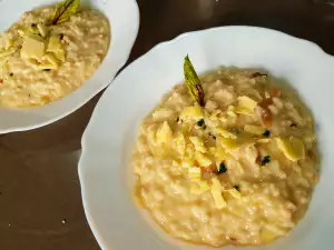 Risotto cu ciuperci și vin alb