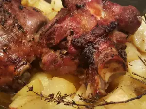 Marinierte Schweinshaxe im Bratschlauch