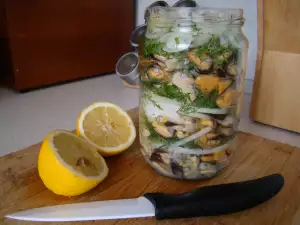 Mussels in Brine in a Jar