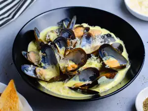 Mejillones con Salsa Alfredo