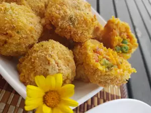 Gesunde Karottenkroketten mit veganer Panade und Soße