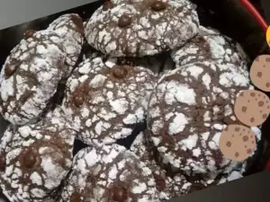 Leichte Crinkle Cookies mit Kakao