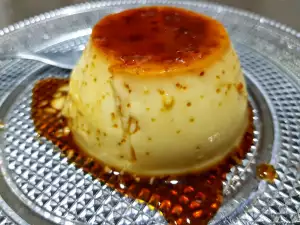 Flan de huevo con estevia y agave para diabéticos