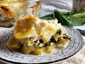 Gratinado de patatas con acedera