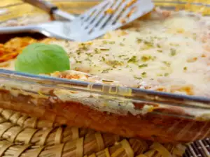 Gratin van tomaten en courgette