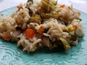 Arroz con verduras en la Crock-Pot