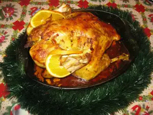 Pavo relleno al horno