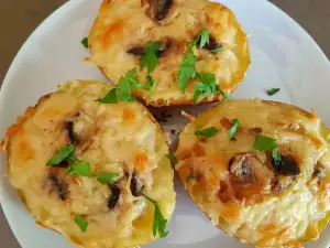 Butterkartoffeln gefüllt mit Champignons