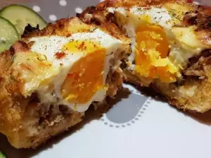 Булочки, фаршированные мясным фаршем и яйцом