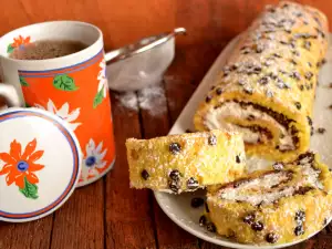 Brazo de gitano con pepitas de chocolate