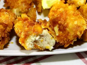 Nuggets de pollo crujientes con copos de maíz