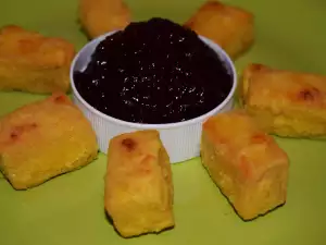 Breaded Tofu with Plum Jam