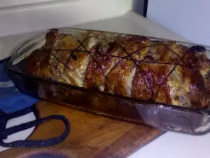 Pork Steaks in the Oven with a Mince Stuffing