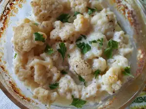 Coliflor al horno con queso Cachota