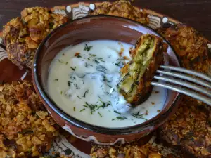 Albóndigas de calabacín al horno con empanado de copos de maíz