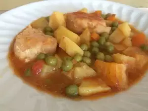 Куриное рагу, запеченное с овощами