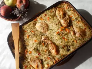 Chicken Drumsticks with Rice and Carrots