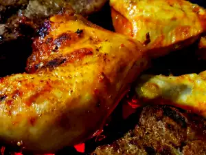 Muslos de pollo marinados a la parrilla