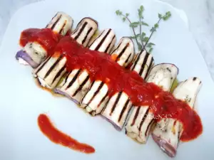 Eggplant Rolls with Cottage Cheese