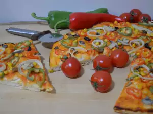 Pizza de verduras sin carne